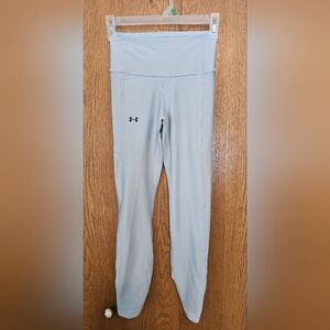 Womans Under Armour Light Blue Compression Heat Gear Leggings With Cinch Back